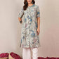 Cotton Printed A-line Round Neck Kurti