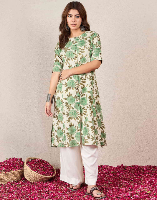 Cotton Printed Straight Kurti