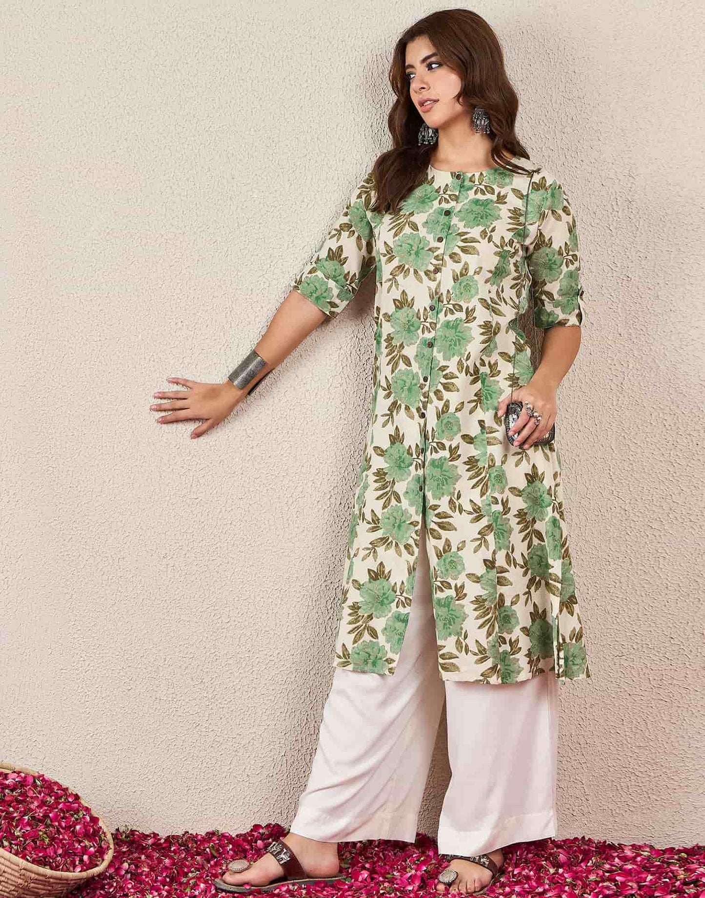 Cotton Printed Straight Kurti