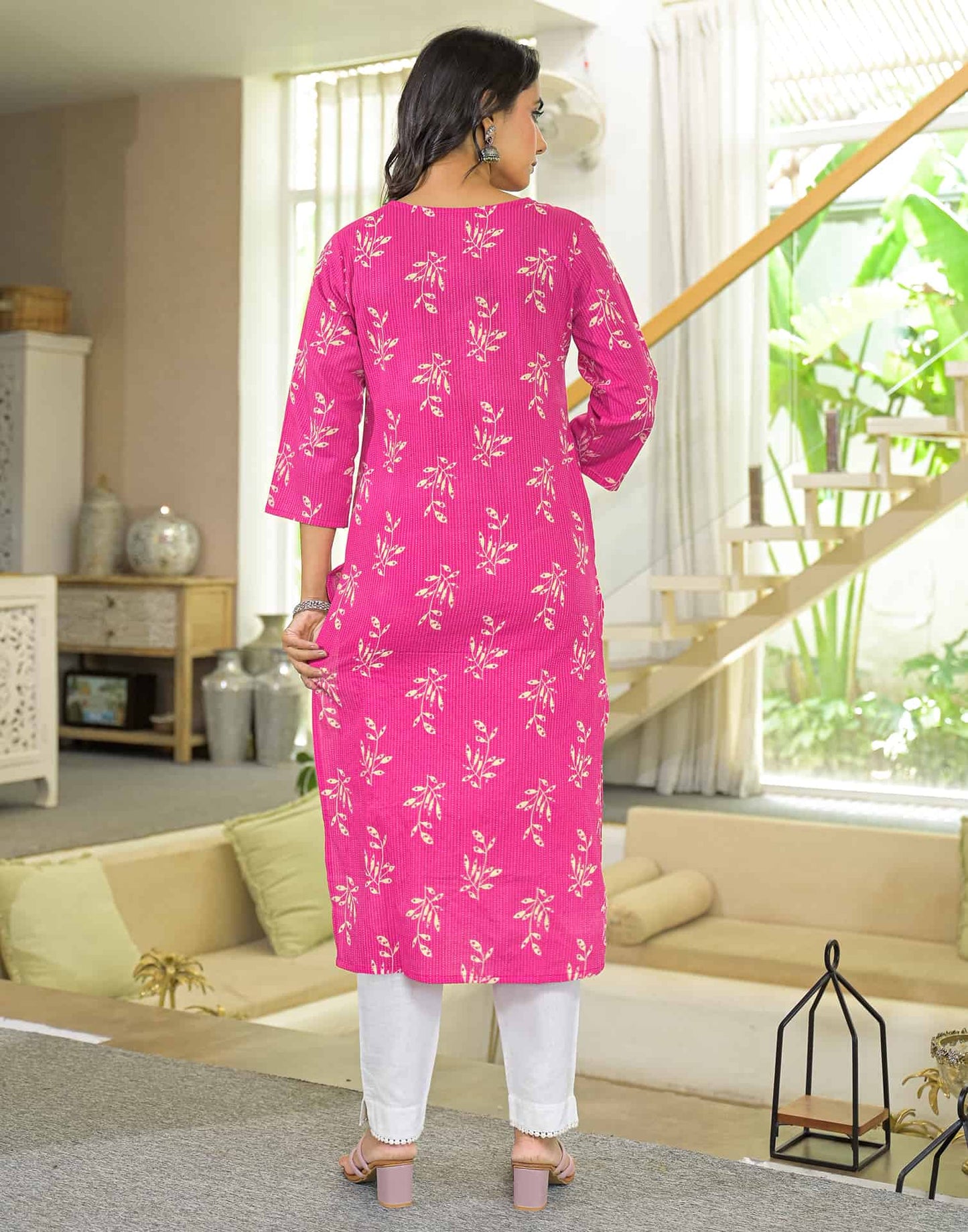 Cotton Printed Straight Kurti