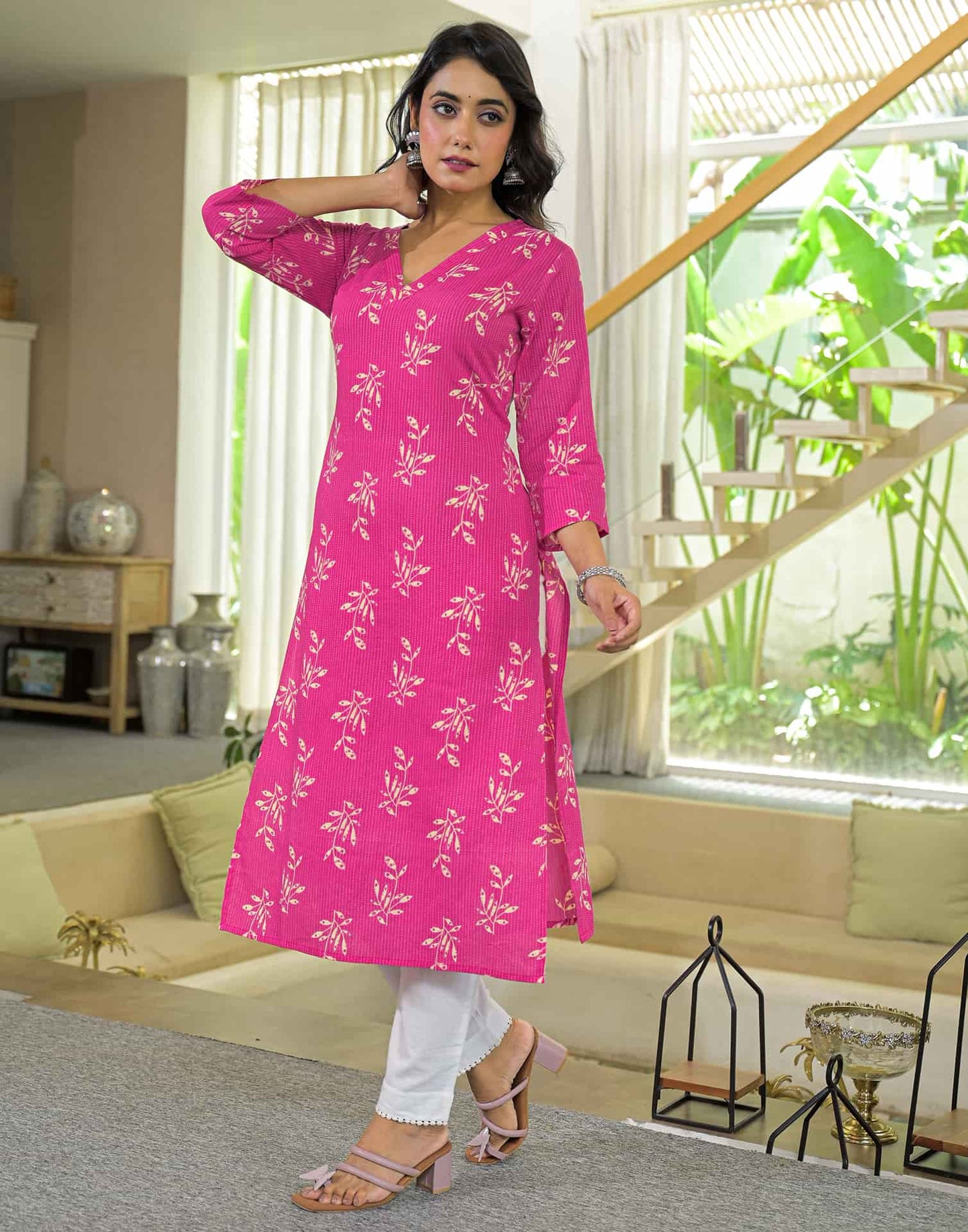 Cotton Printed Straight Kurti