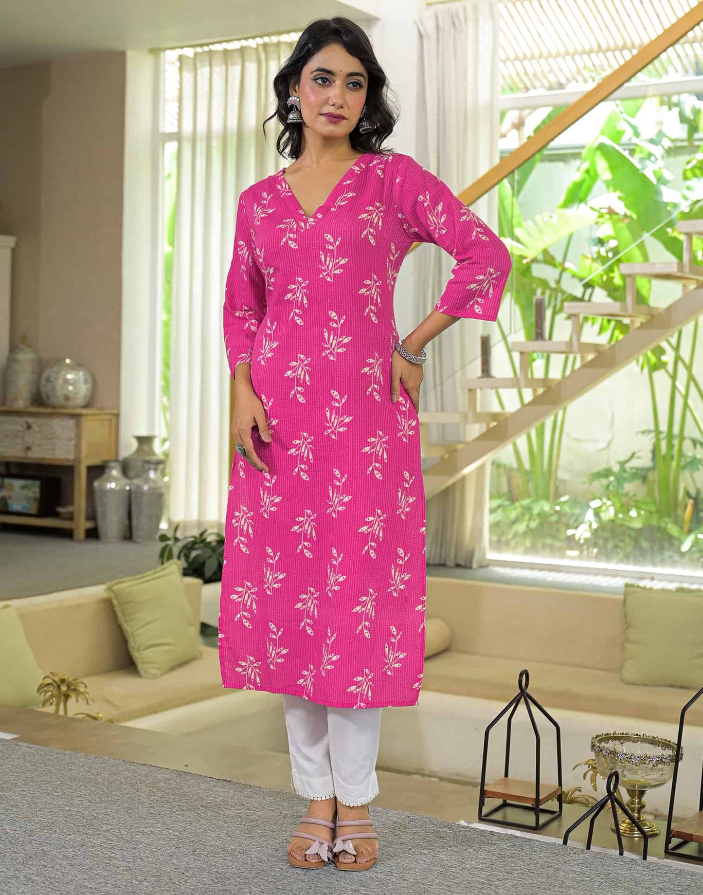 Cotton Printed Straight Kurti