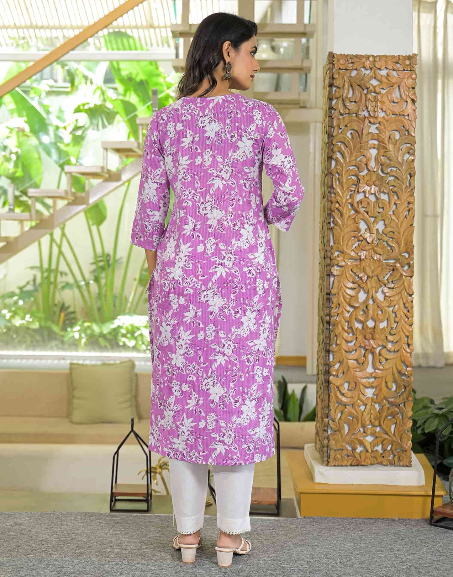 Cotton Printed Straight Kurti