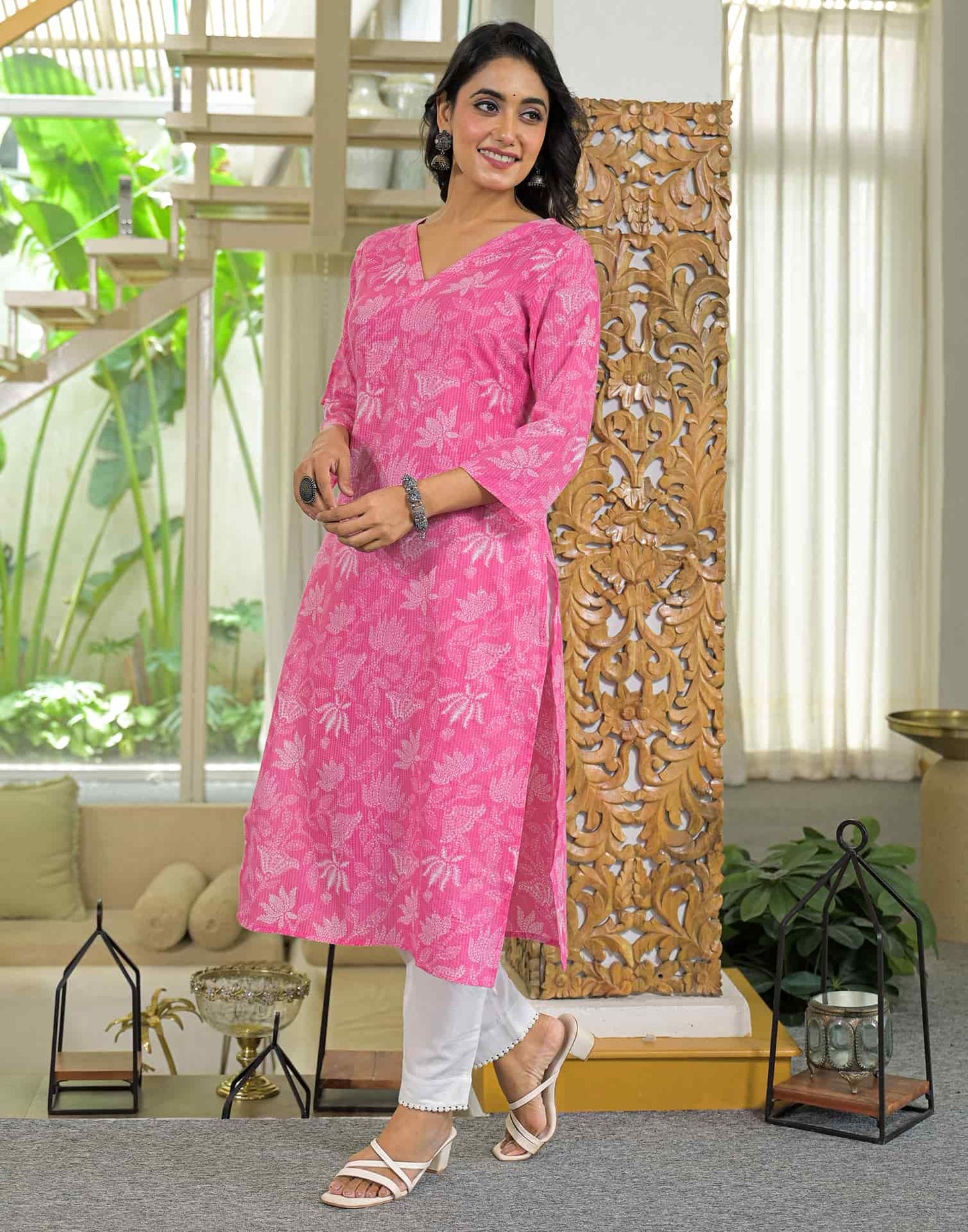 Cotton Printed Straight Kurti