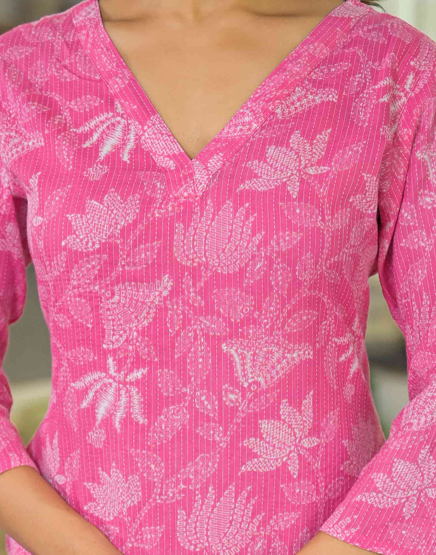 Cotton Printed Straight Kurti