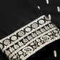 Black Rayon Straight Kurta Set with Embroidery and Dupatta under 1000
