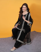 Poly Rayon Embroidered Straight 3 Piece Kurta Set