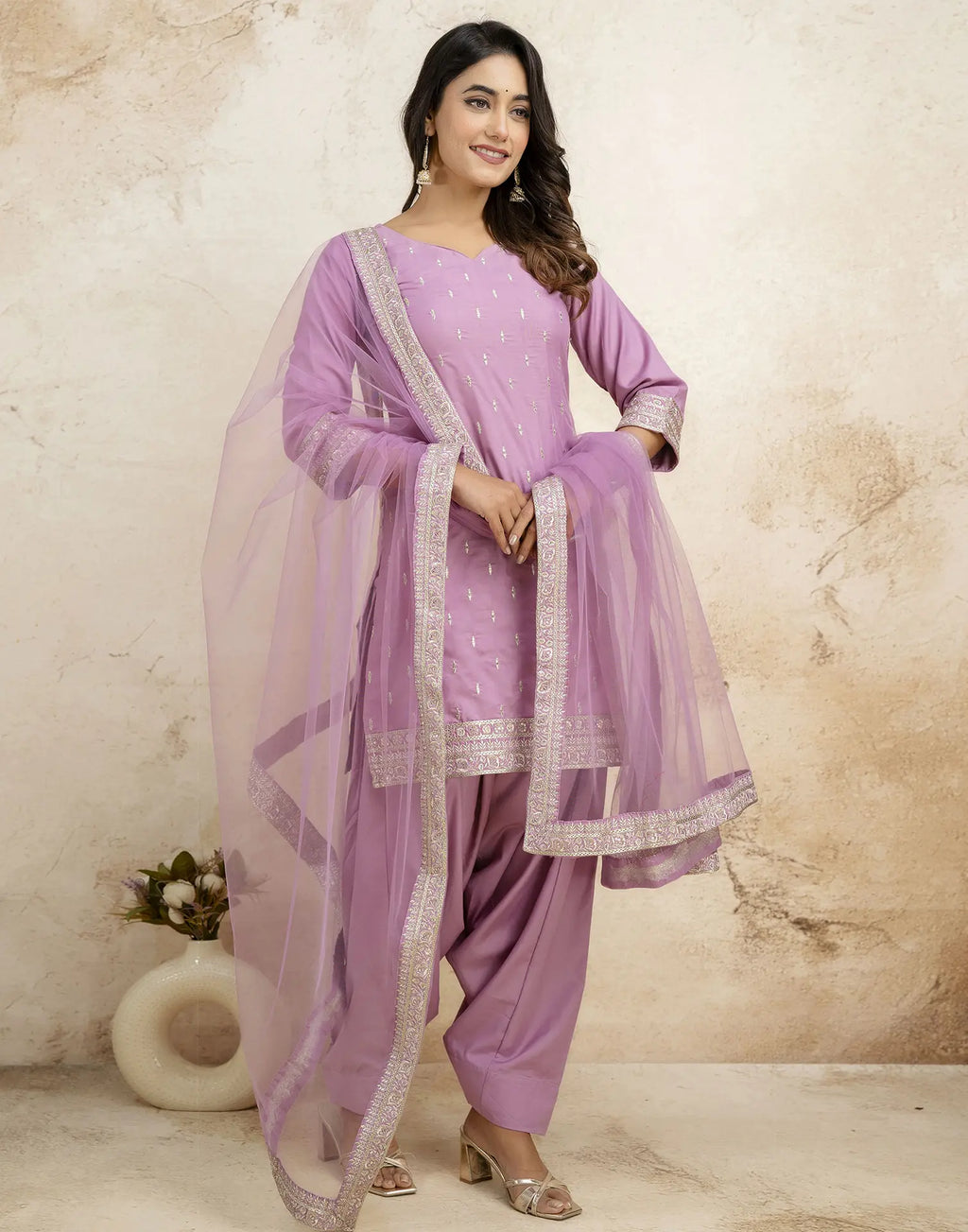 Poly Rayon Embroidered Straight 3 Piece Kurta Set
