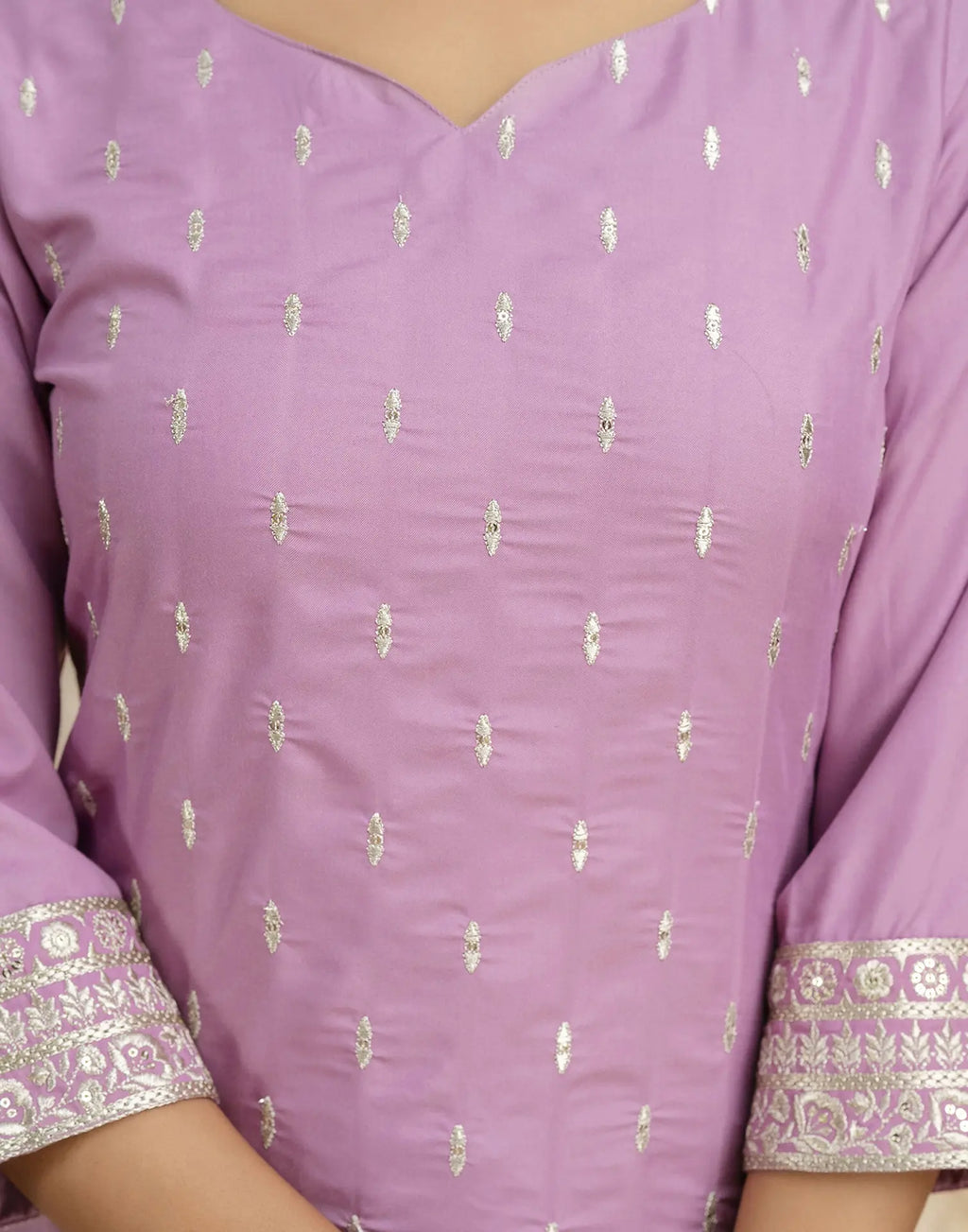 Poly Rayon Embroidered Straight 3 Piece Kurta Set