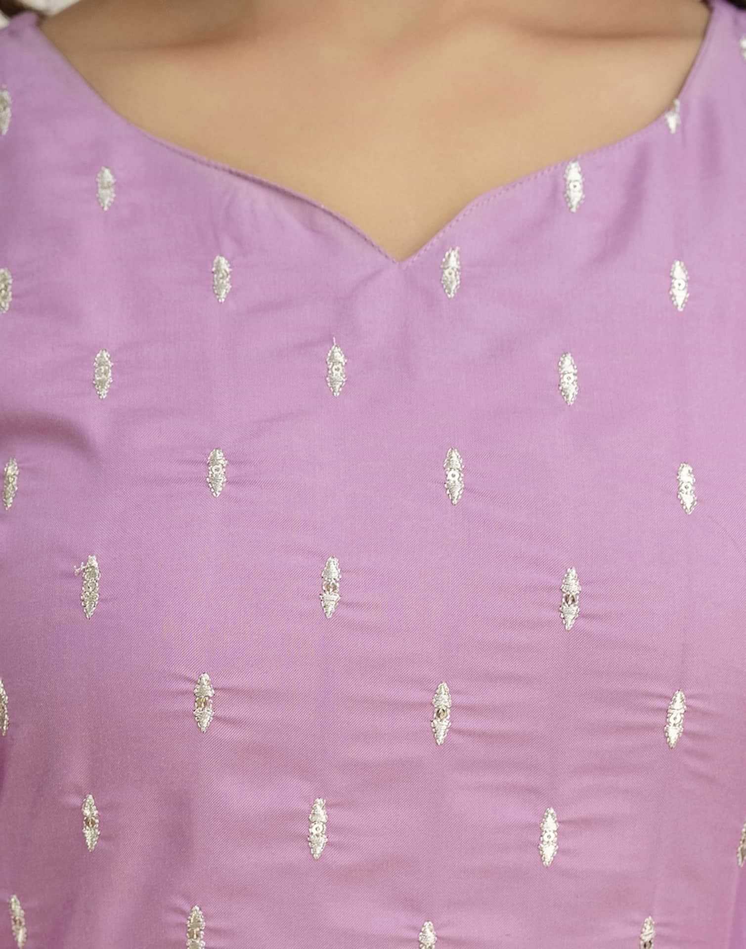 Rayon Straight Kurta Set with Sequence Embroidery under 1000