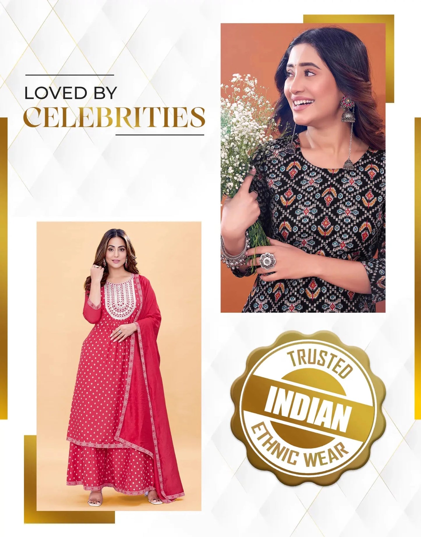 Cotton Printed Straight Kurta with Pant & Dupatta