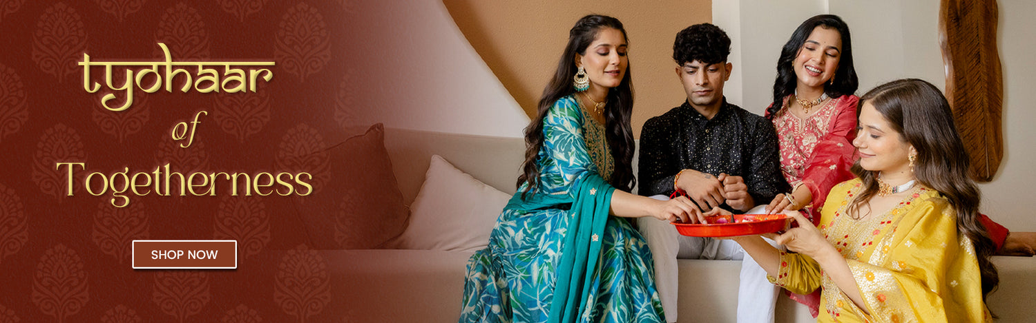 Festive kurta sets under 1000 – stylish embroidered kurti pant set with dupatta, affordable kurti set for Bhai Dooj celebration by Skylee