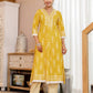 Cotton Anarkali Printed V-Neck Kurta with Pant & Dupatta