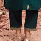 Silk Blend Embroidered Straight Kurta with Pant & Dupatta