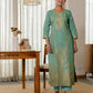 skylee Affordable Green Cotton Woven Straight Kurta Set