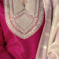 Pink Silk Kurta Set for Women, Embroidered Silk Kurta Set