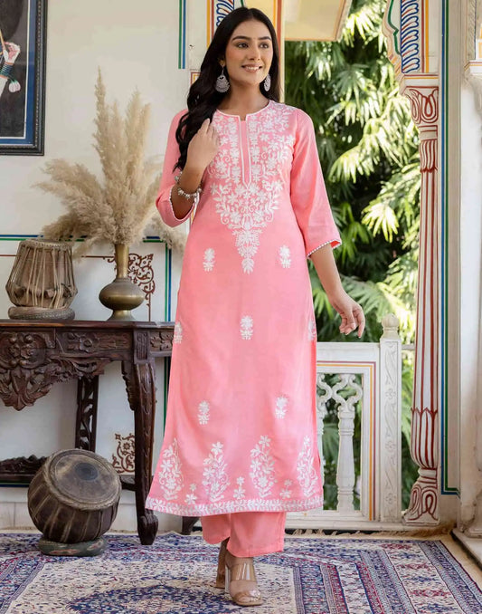 Pink rayon affordable co-ord set