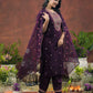 Chinnon Embroidered Round Neck Straight Kurta with Pant & Dupatta