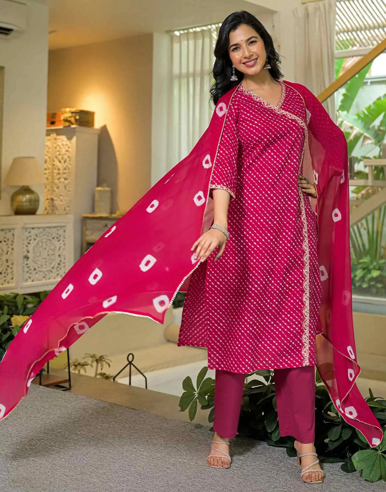Skylee Viscose Rayon Embroidered Straight 3 Piece Kurta Set For Woman