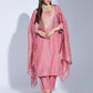 Silk Blend Weaving and Lace Straight Kurta with Pant & Dupatta