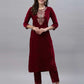 velvet kurta set for women