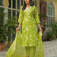 Cotton Printed Straight Kurta with Pant & Dupatta