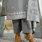 Grey Cotton Woven Straight Kurta Set with Pant & Dupatta under 1250