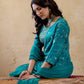 Affordable Blue Cotton Printed Straight Kurta Set with Pant & Dupatta under 999