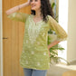 v neck short kurti for women