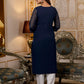Georgette Embroidered Straight Kurti