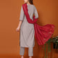Embroidered Cotton Kurta Set with Dupatta under 999 V-Neck Kurti Set