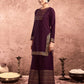 Purple Cotton Printed Straight Kurta with Pant & Dupatta  Festive Wear under 1000
