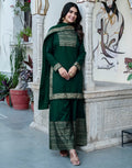 Poly Rayon Foil Print Straight 3 Piece Kurta Set