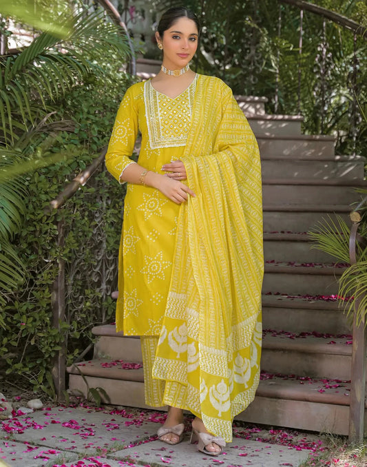 cotton kurta sets with dupatta