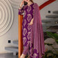 Affordable Purple Cotton Printed Straight Kurta Set with Pant & Dupatta