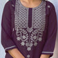 Cotton Embroidered Straight Kurti