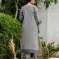 Grey Cotton Kurta Set with Dupatta Soft & Light Daytime Wear for Women