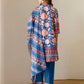 Affordable Blue Cotton Printed Straight Kurta Set with Patiala & Dupatta under 999