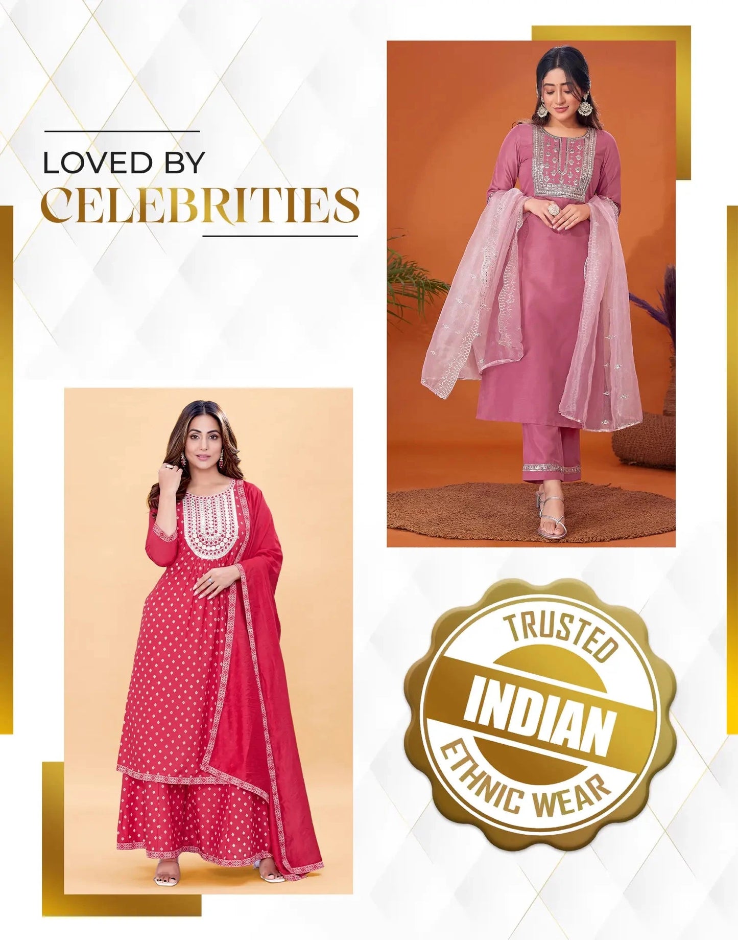 Silk Blend Solid Straight Kurta with Pant & Dupatta