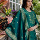 Green Silk Blend Woven Straight Kurta Set for Women with Pant & Dupatta