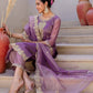 Affordable Ethnic Wear Purple Net Sequins Embroidered Kurta Set with Lace, Pant & Dupatta