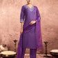 Cotton Blend Embroidered Straight Kurta with Pant & Dupatta