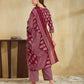 Cotton Blend Printed and Printed Lace Straight Kurta with Pant & Dupatta
