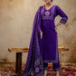 Affordable Purple Cotton Printed Straight Kurta Set Bandhani Print