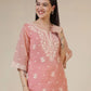 Silk Embroidered Straight Kurti