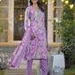 Rayon Printed V-Neck Straight Kurta with Pant & Dupatta