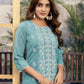 Rayon Embroidered Straight Kurti