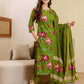 Cotton Printed Straight Kurta with Pant & Dupatta