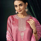 Silk Blend Embroidered Straight Kurta with Pant & Dupatta