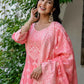 Cotton Woven Design Straight Kurta with Pant & Dupatta